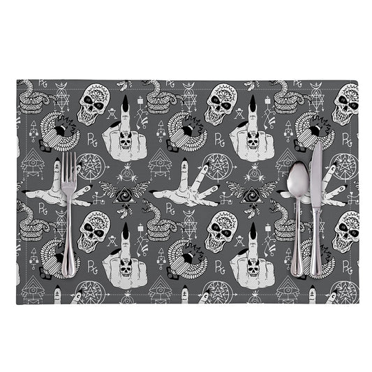 Gothic Wicca Curse Print Placemat