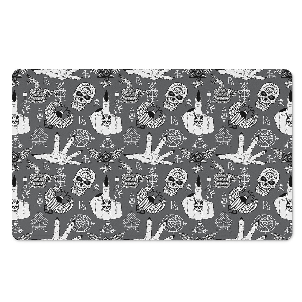 Gothic Wicca Curse Print Polyester Doormat