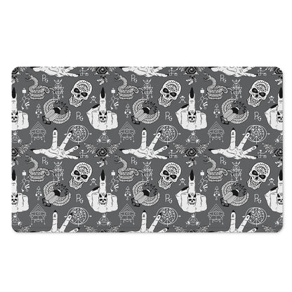 Gothic Wicca Curse Print Polyester Doormat