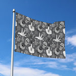 Gothic Wicca Curse Print Polyester Flag