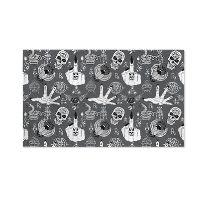 Gothic Wicca Curse Print Polyester Flag