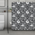 Gothic Wicca Curse Print Polyester Shower Curtain