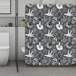 Gothic Wicca Curse Print Polyester Shower Curtain