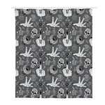 Gothic Wicca Curse Print Polyester Shower Curtain