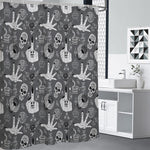 Gothic Wicca Curse Print Premium Shower Curtain