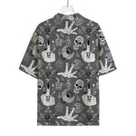 Gothic Wicca Curse Print Rayon Hawaiian Shirt