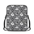 Gothic Wicca Curse Print Rectangular Crossbody Bag