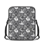 Gothic Wicca Curse Print Rectangular Crossbody Bag