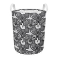 Gothic Wicca Curse Print Round Laundry Basket