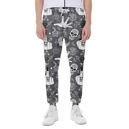 Gothic Wicca Curse Print Scuba Joggers