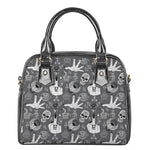 Gothic Wicca Curse Print Shoulder Handbag