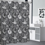 Gothic Wicca Curse Print Shower Curtain