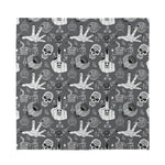 Gothic Wicca Curse Print Silk Bandana
