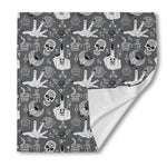 Gothic Wicca Curse Print Silk Bandana