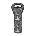 Gothic Wicca Curse Print Single Neoprene Wine Tote
