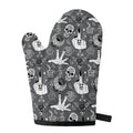 Gothic Wicca Curse Print Single Oven Mitt