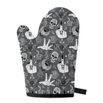 Gothic Wicca Curse Print Single Oven Mitt