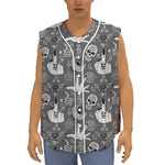 Gothic Wicca Curse Print Sleeveless Baseball Jersey