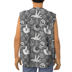 Gothic Wicca Curse Print Sleeveless Baseball Jersey