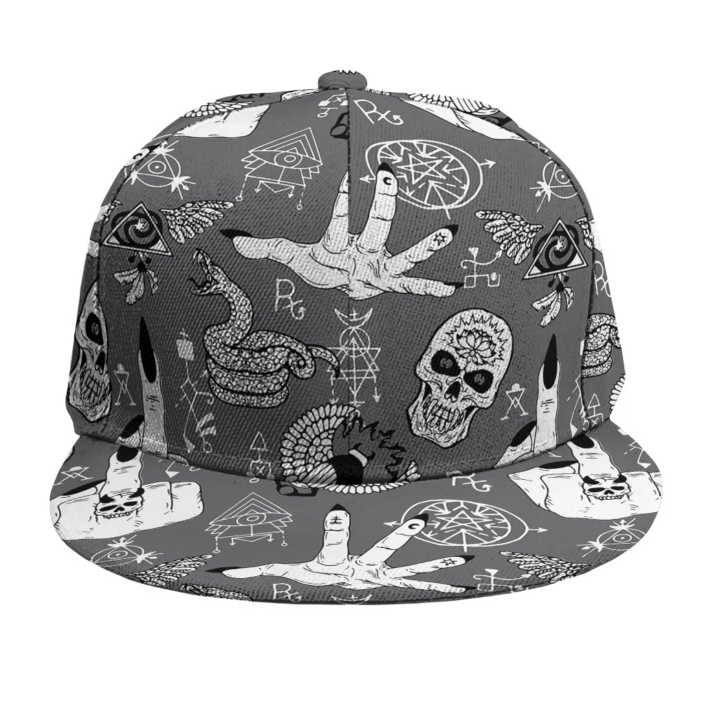 Gothic Wicca Curse Print Snapback Cap