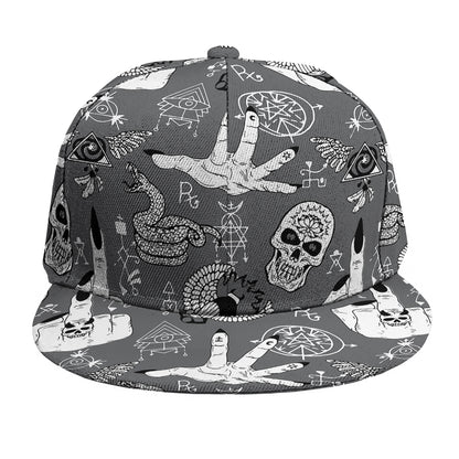 Gothic Wicca Curse Print Snapback Cap