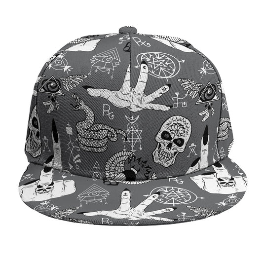 Gothic Wicca Curse Print Snapback Cap