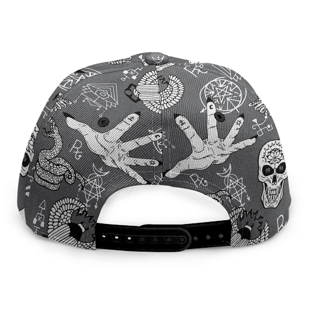 Gothic Wicca Curse Print Snapback Cap