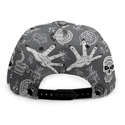 Gothic Wicca Curse Print Snapback Cap
