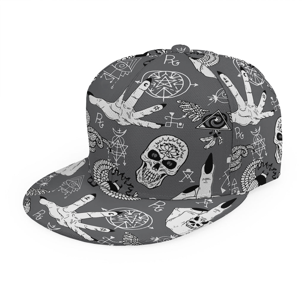 Gothic Wicca Curse Print Snapback Cap
