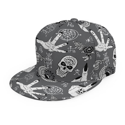 Gothic Wicca Curse Print Snapback Cap