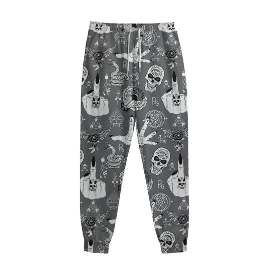 Gothic Wicca Curse Print Sweatpants