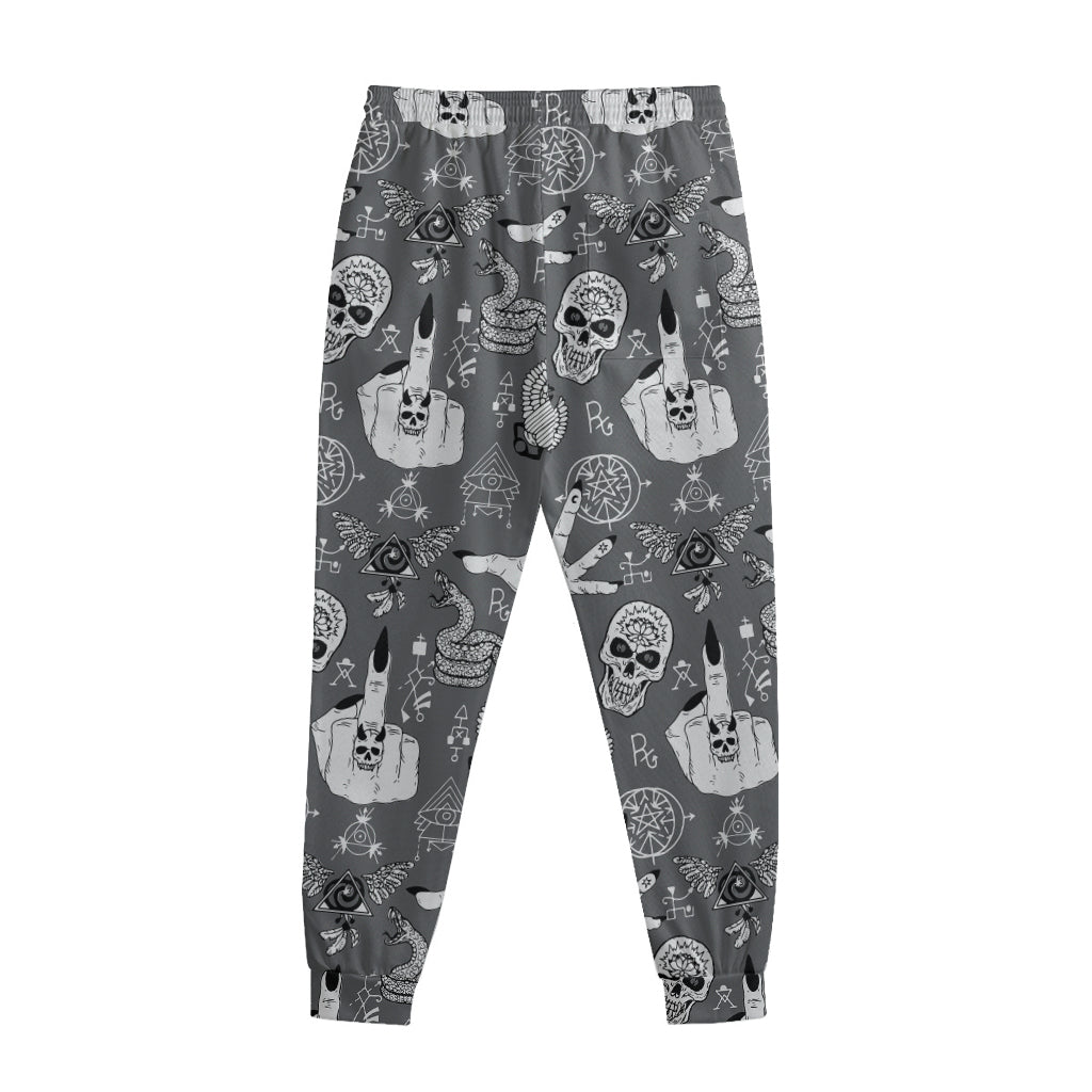 Gothic Wicca Curse Print Sweatpants