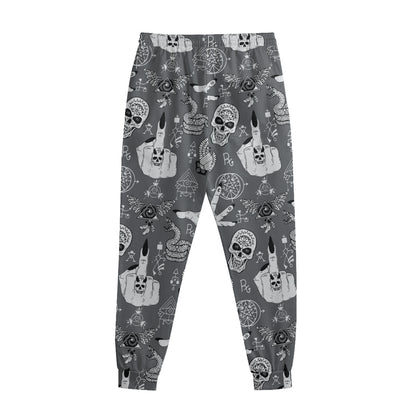 Gothic Wicca Curse Print Sweatpants