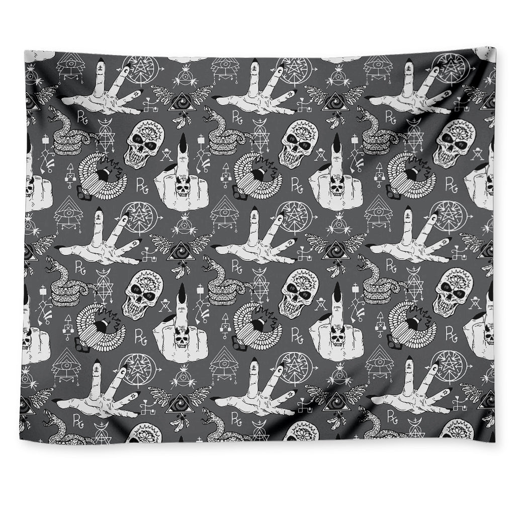 Gothic Wicca Curse Print Tapestry