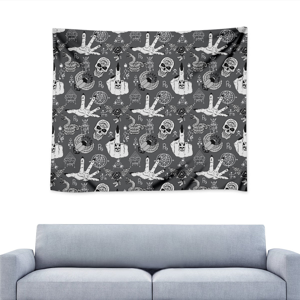 Gothic Wicca Curse Print Tapestry