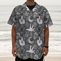 Gothic Wicca Curse Print Textured Short Sleeve Shirt