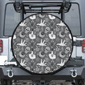 Gothic Wicca Curse Print Tire Cover