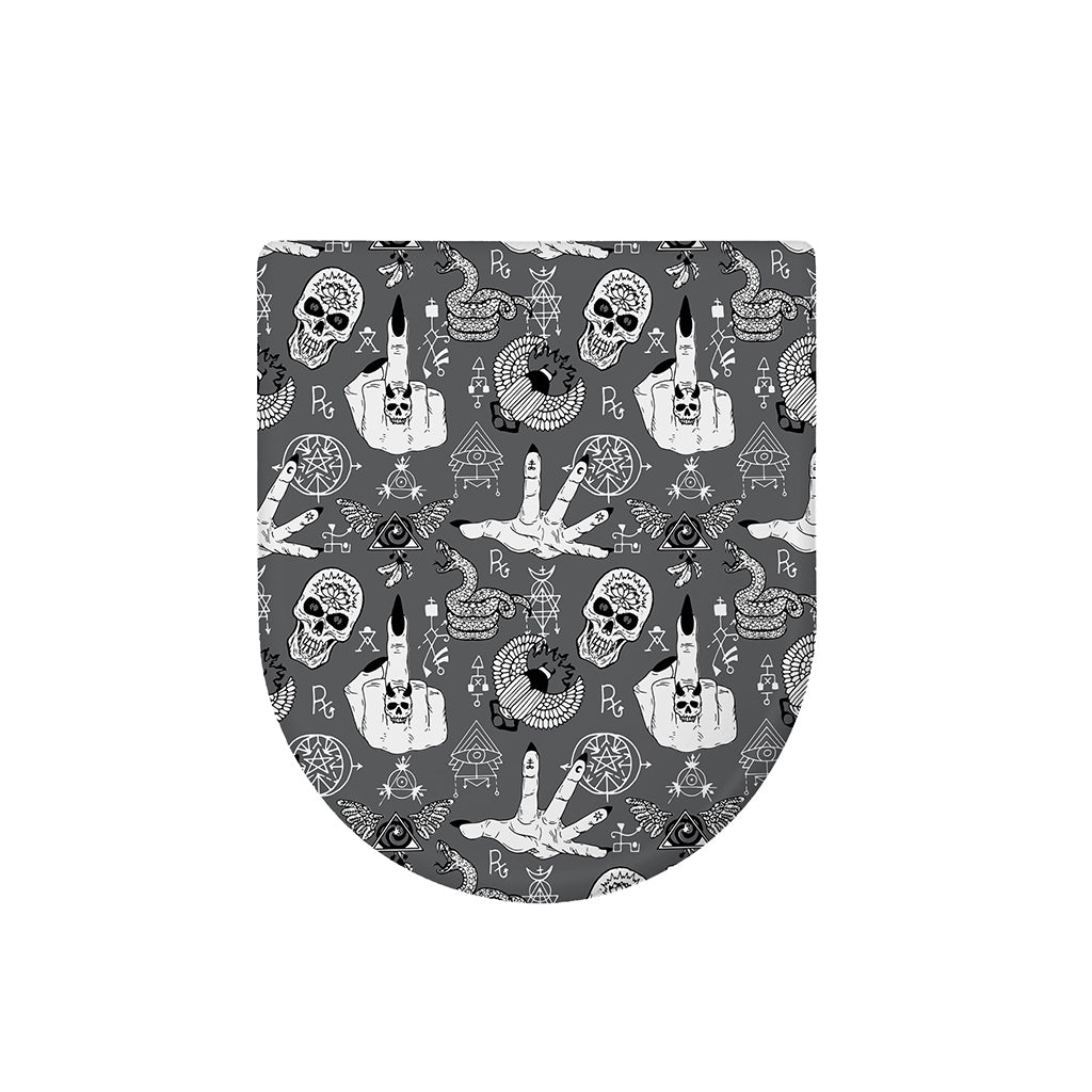 Gothic Wicca Curse Print Toilet Lid Cover