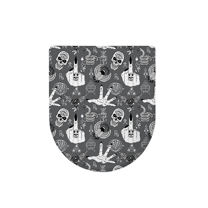 Gothic Wicca Curse Print Toilet Lid Cover
