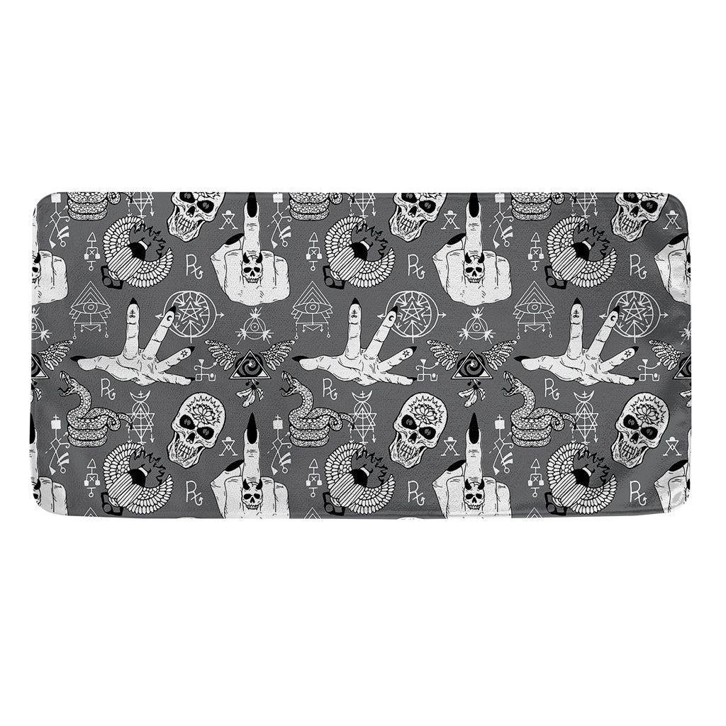 Gothic Wicca Curse Print Towel