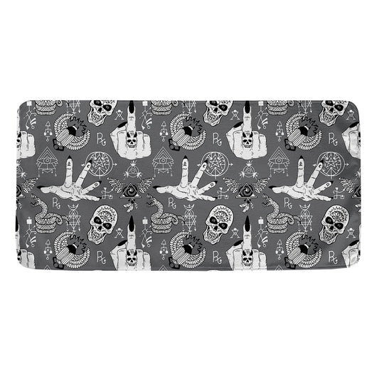 Gothic Wicca Curse Print Towel