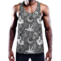 Gothic Wicca Curse Print Men's Workout Tank Top