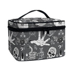 Gothic Wicca Curse Print Travel Makeup Bag