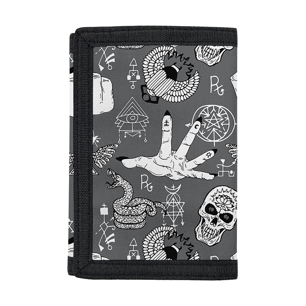 Gothic Wicca Curse Print Trifold Wallet