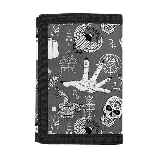 Gothic Wicca Curse Print Trifold Wallet