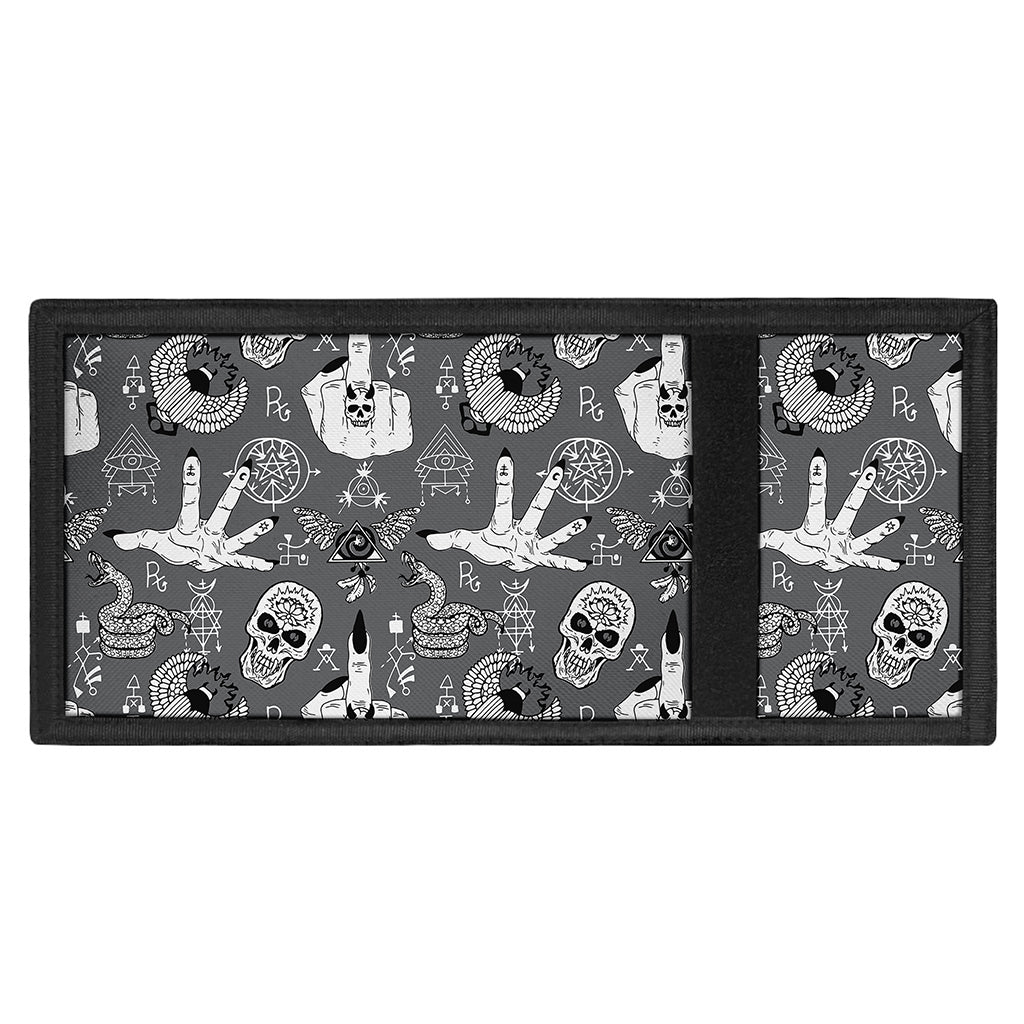Gothic Wicca Curse Print Trifold Wallet