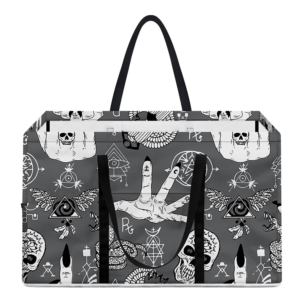 Gothic Wicca Curse Print Utility Tote Bag
