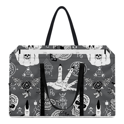 Gothic Wicca Curse Print Utility Tote Bag