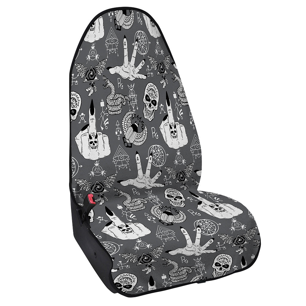 Gothic Wicca Curse Print Waterproof Car Seat Cover