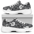 Gothic Wicca Curse Print White Chunky Shoes